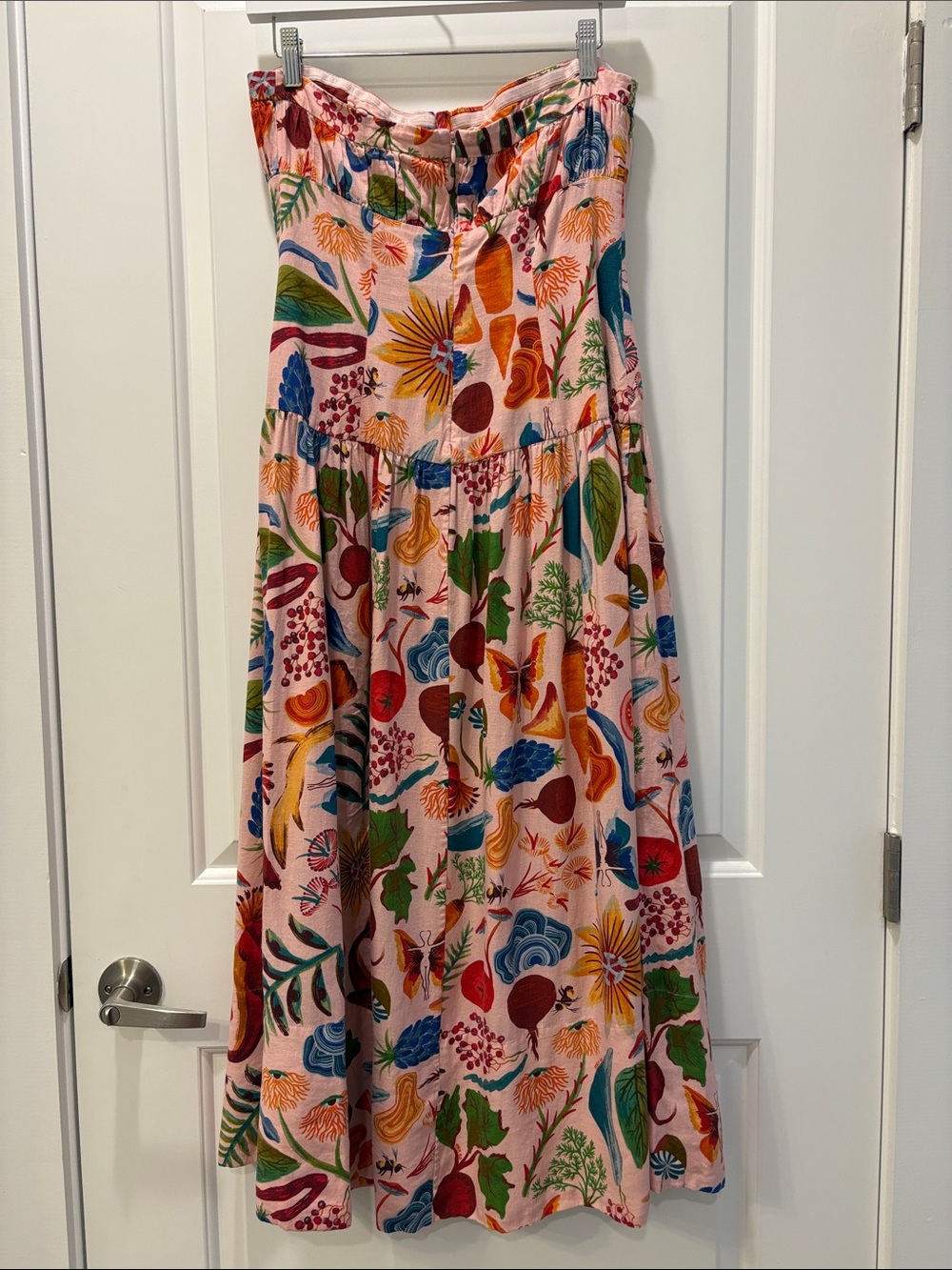 Farm Rio Printed Strapless Maxi Dress Size S - Picture 11 of 16